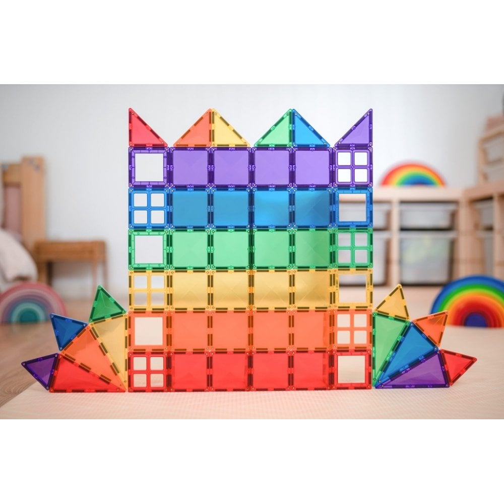 MAGNETIC TILES 60 PIECE STARTER PACK - RAINBOW