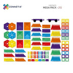 MAGNETIC TILES 212 PIECE MEGA PACK - RAINBOW
