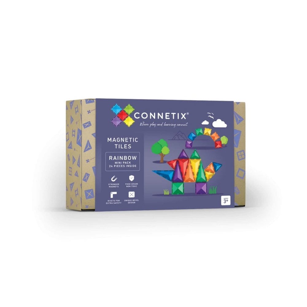 MAGNETIC TILES 24 PIECE MINI PACK - RAINBOW