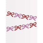 RED & PINK GLITTER BOW GARLAND