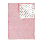 REVERSIBLE QUILTED BLANKET - GOLDEN FLOWERS