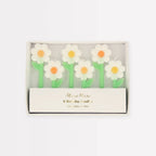 6 DAISY SHAPED CANDLES