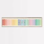50 RAINBOW STRIPED MINI CANDLES