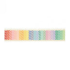 50 RAINBOW STRIPED MINI CANDLES