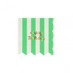 16 STRIPE HAPPY BIRTHDAY NAPKINS