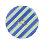 8 STRIPE HAPPY BIRTHDAY PLATES