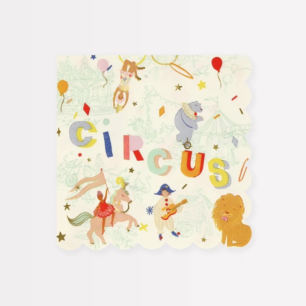 16 CIRCUS NAPKINS - LARGE