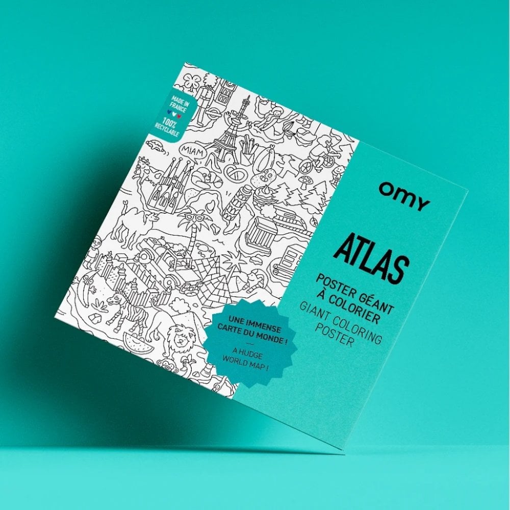 GIANT COLOURING POSTER - ATLAS