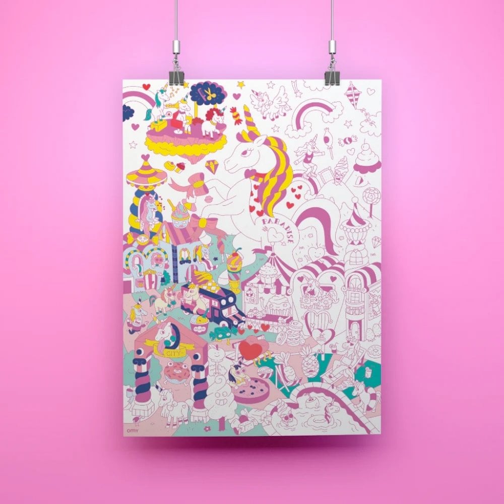 GIANT COLOURING POSTER - LILY