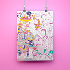 GIANT COLOURING POSTER - LILY
