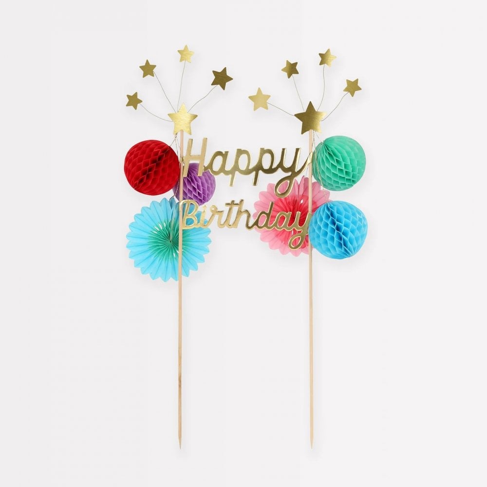 HAPPY BIRTHDAY CAKE TOPPER