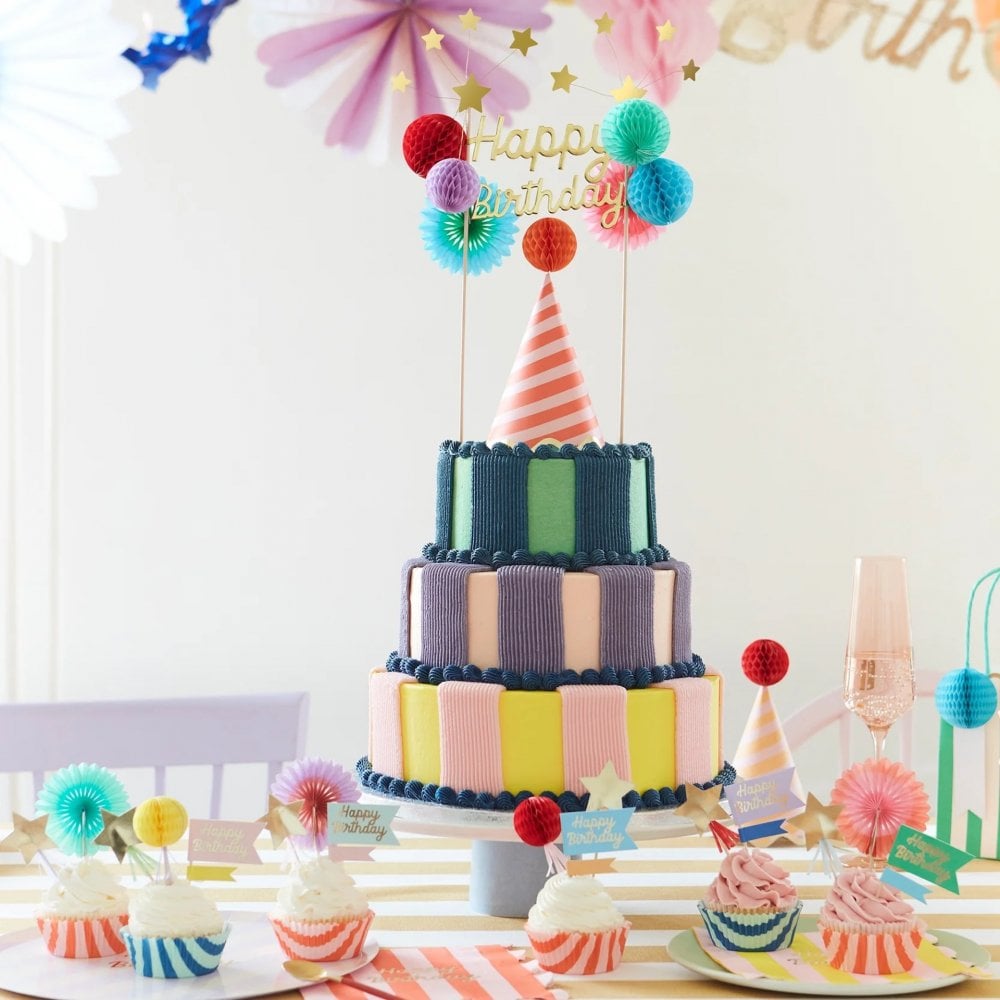 HAPPY BIRTHDAY CAKE TOPPER