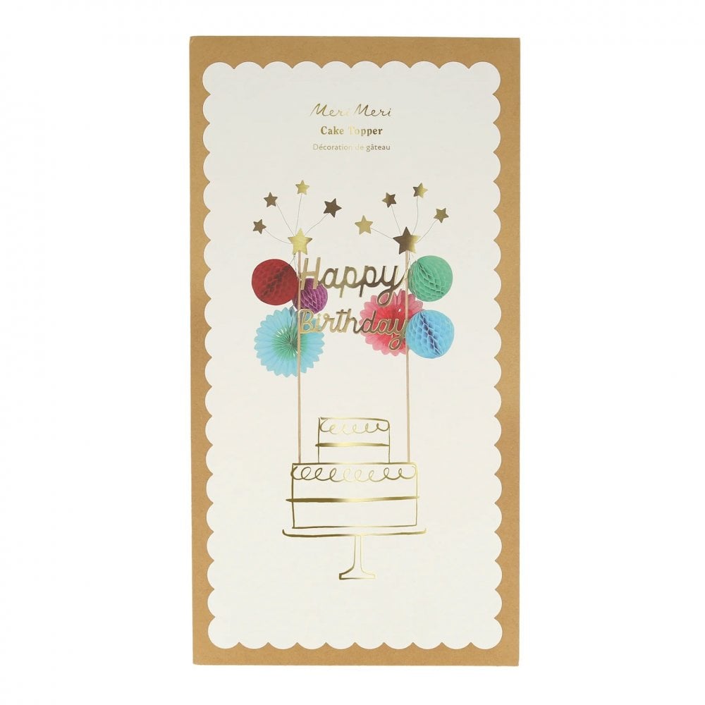 HAPPY BIRTHDAY CAKE TOPPER