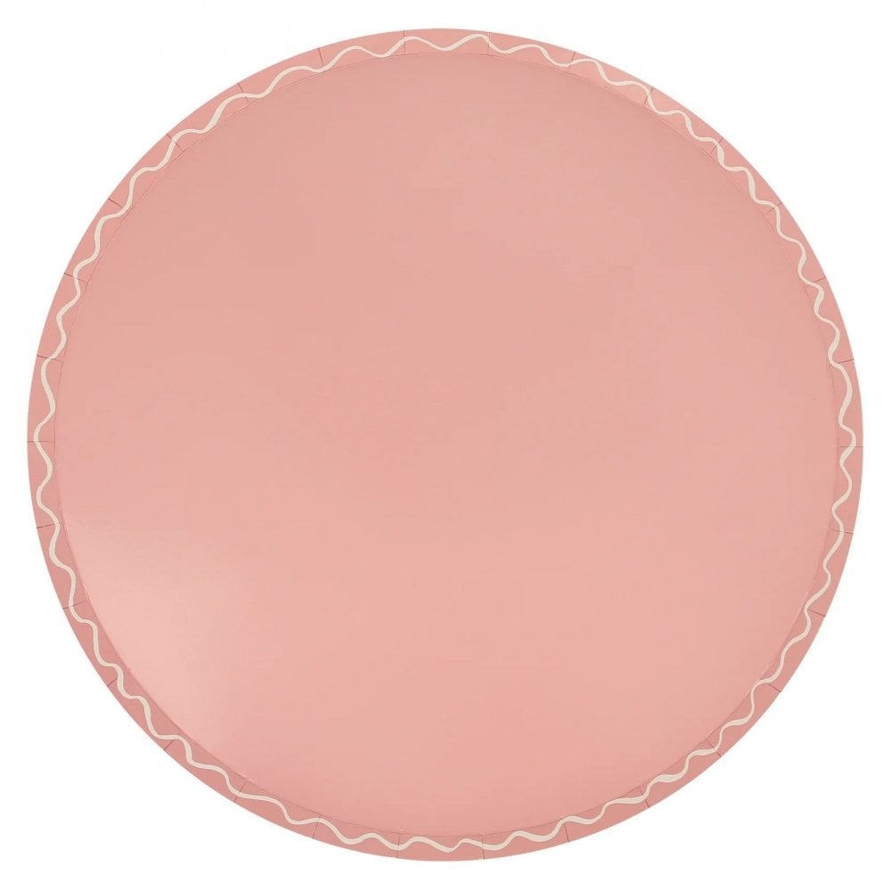 8 MIXED WAVY LINE DINNER PLATES