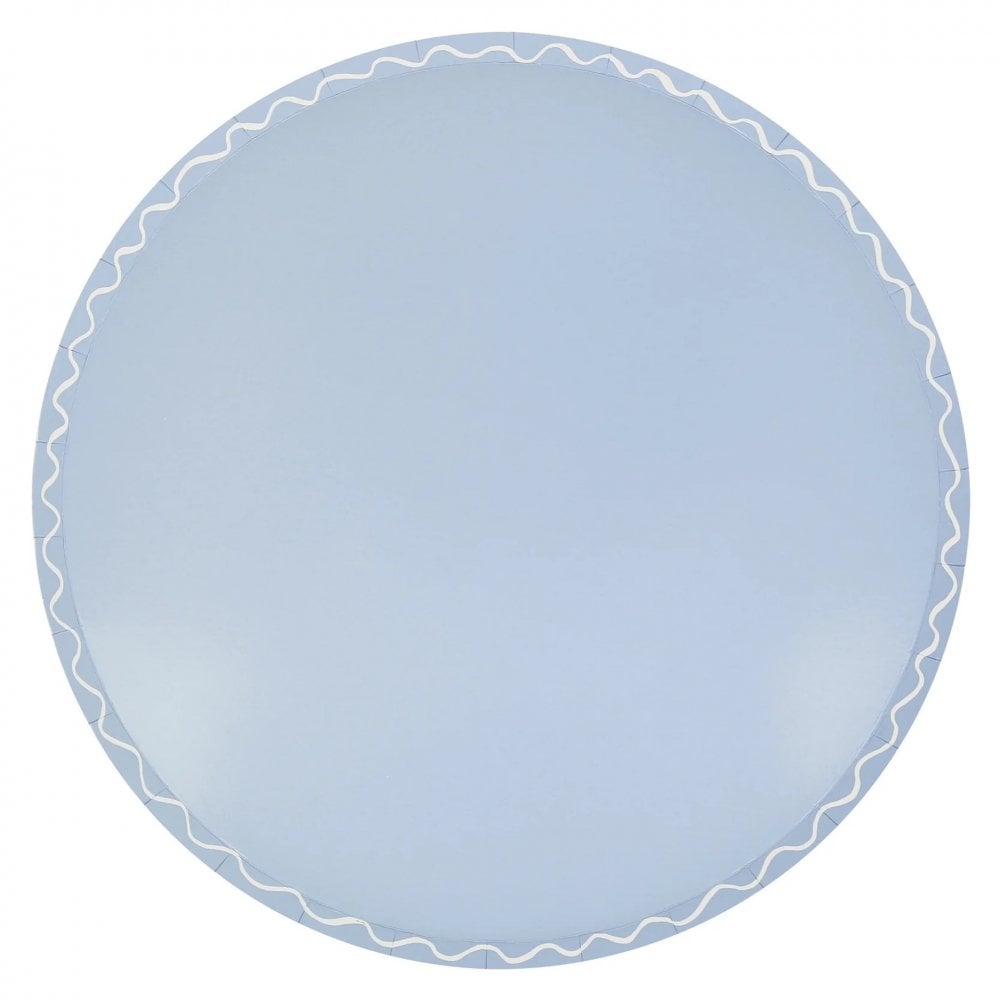 8 MIXED WAVY LINE DINNER PLATES