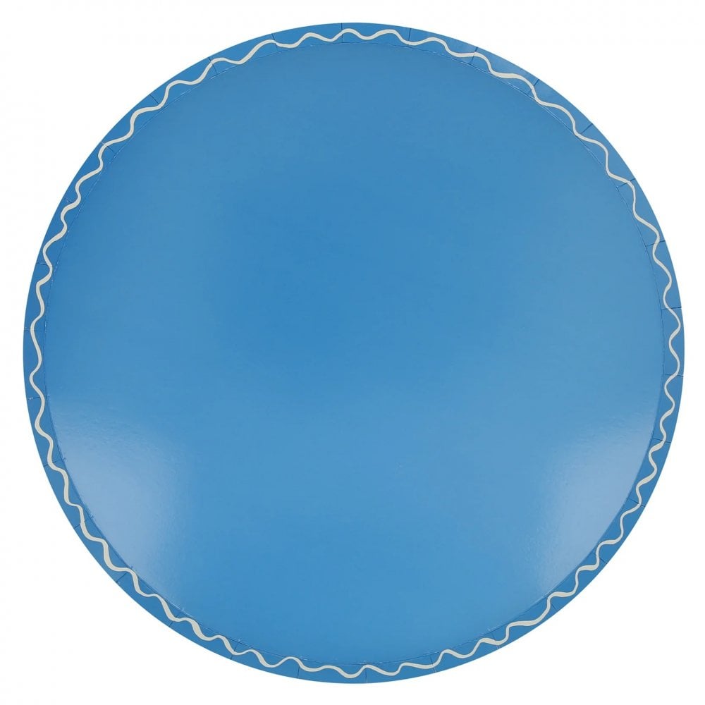 8 MIXED WAVY LINE DINNER PLATES