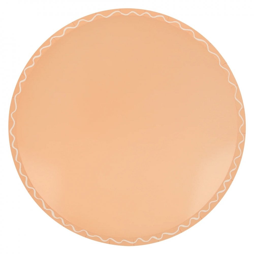 8 MIXED WAVY LINE DINNER PLATES