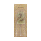 GOLD GLITTER BIRTHDAY NUMBER CANDLE