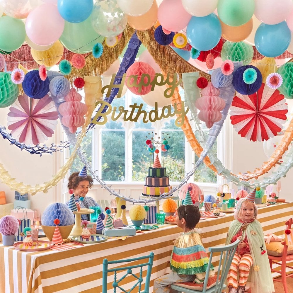 HAPPY BIRTHDAY HONEYCOMB GARLAND