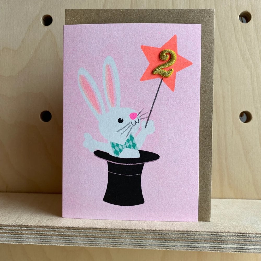 CONFETTI PETS CARD - MAGIC RABBIT AGE 2