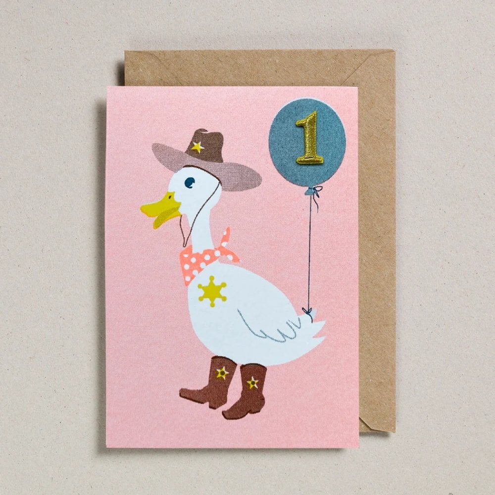 CONFETTI PETS CARD - DUCK AGE 1