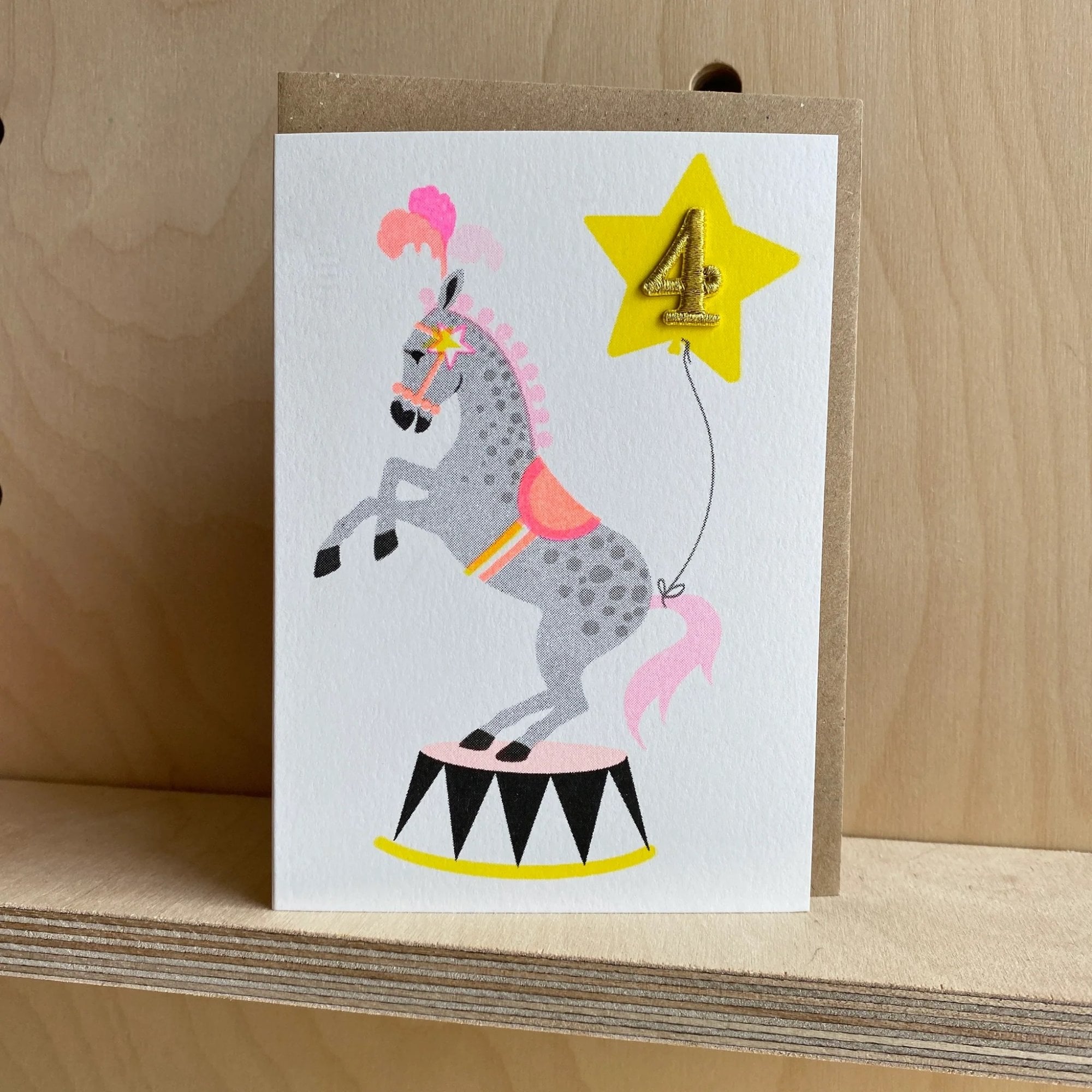 CONFETTI PETS CARD - CIRCUS HORSE AGE 4