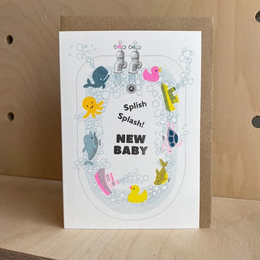 NEW BABY CARD - SPLISH SPLASH