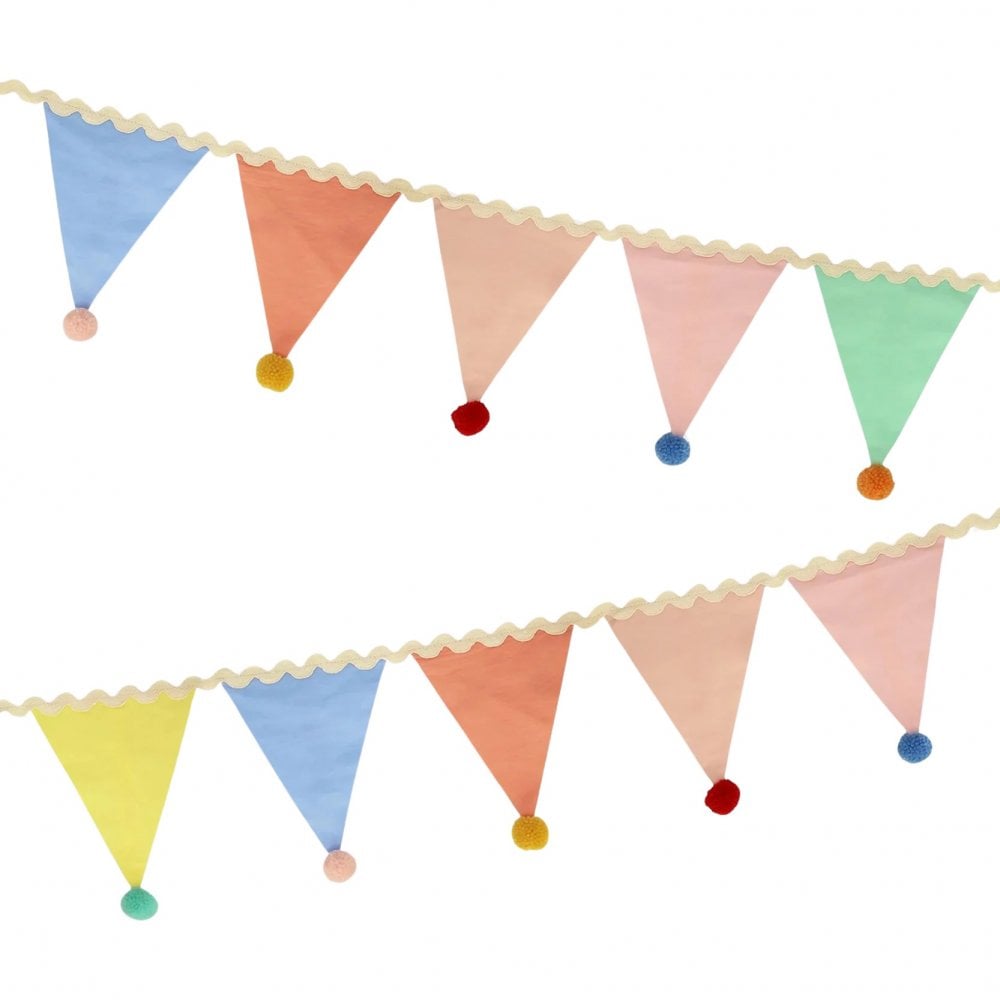 PASTEL POM POM FLAG GARLAND