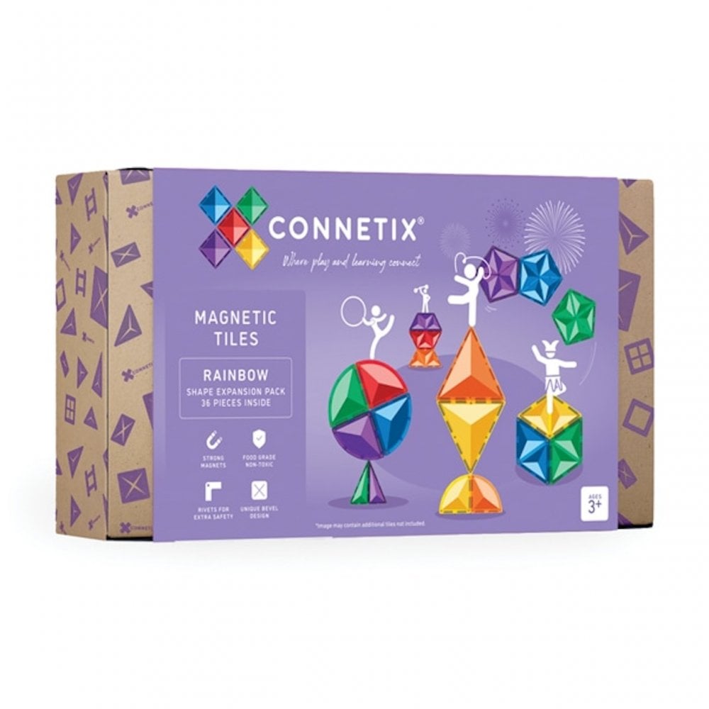 MAGNETIC TILES - RAINBOW SHAPE EXPANSION PACK 36 PIECES
