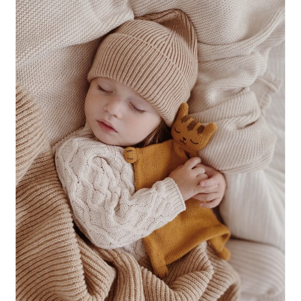KNIT CUDDLE CLOTH COMFORTER - TIGER