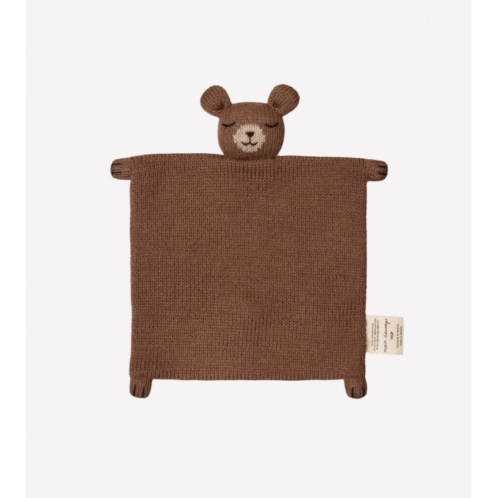 KNIT CUDDLE CLOTH COMFORTER - TEDDY NUT