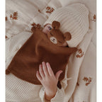 KNIT CUDDLE CLOTH COMFORTER - TEDDY NUT