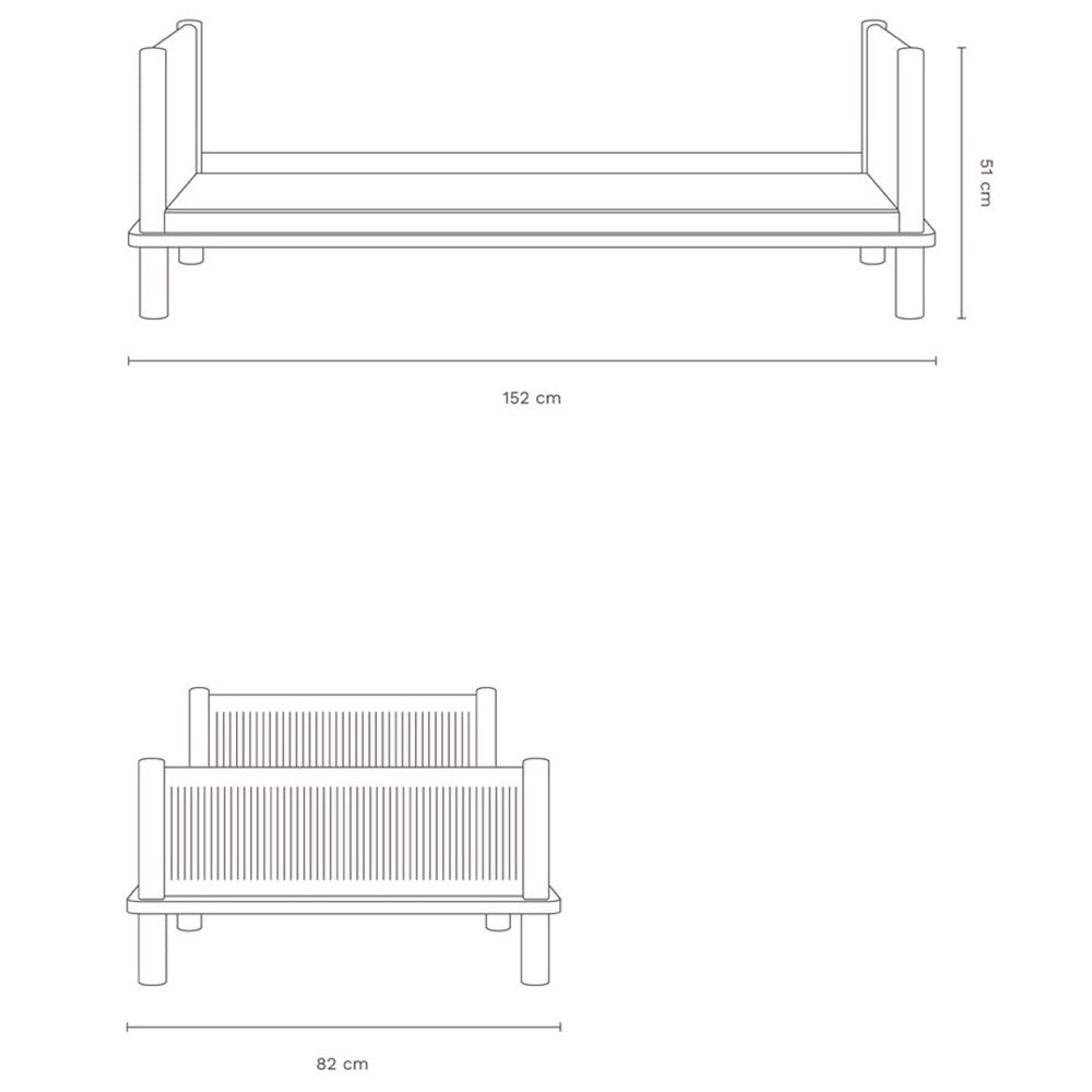 LATITUDE SOLID OAK WOOD JUNIOR BED
