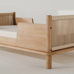 LATITUDE SOLID OAK WOOD JUNIOR BED WITH 2 SAFETY RAILS