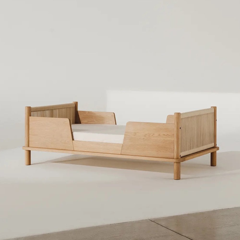 LATITUDE SOLID OAK WOOD JUNIOR BED WITH 2 SAFETY RAILS