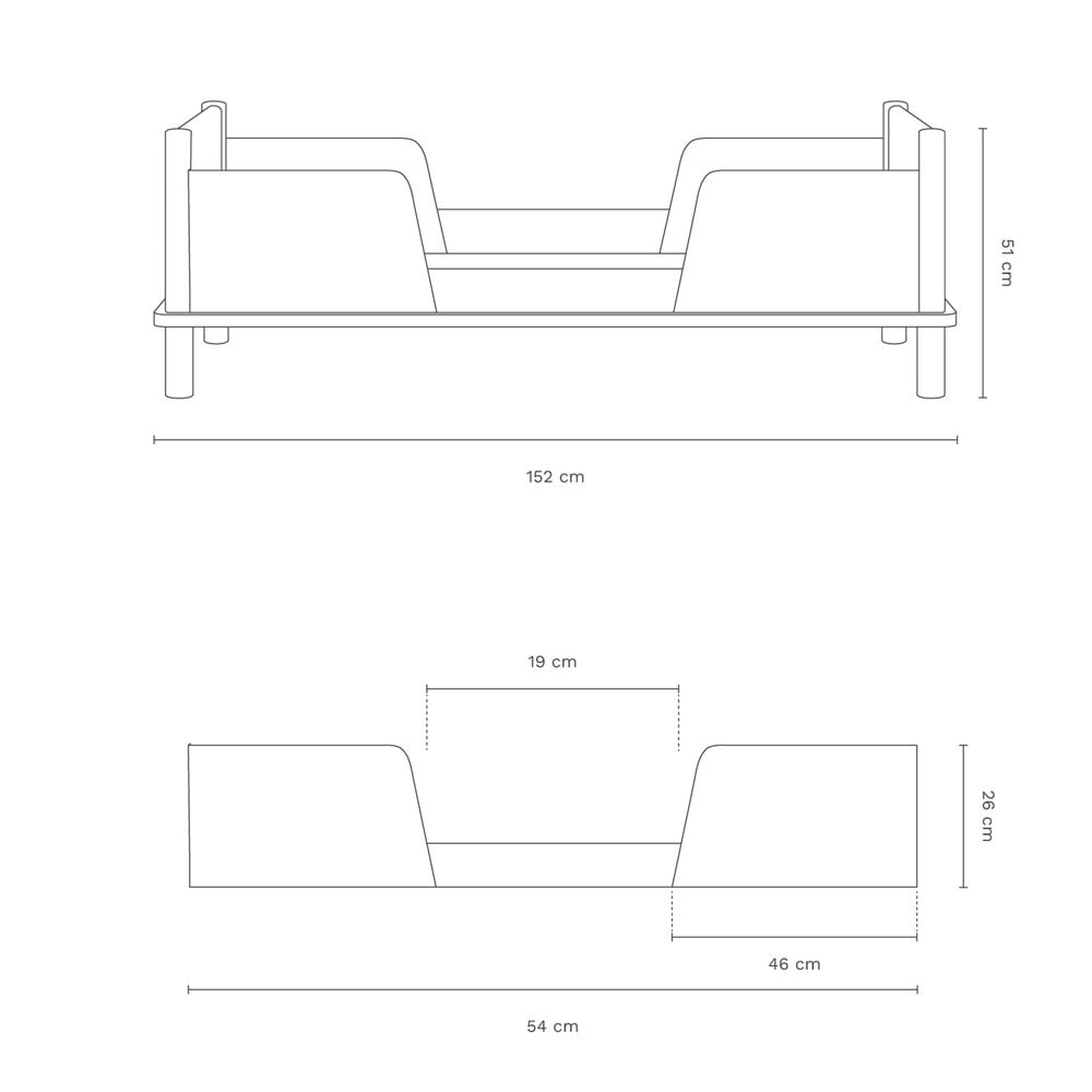 LATITUDE SOLID OAK WOOD JUNIOR BED WITH 2 SAFETY RAILS