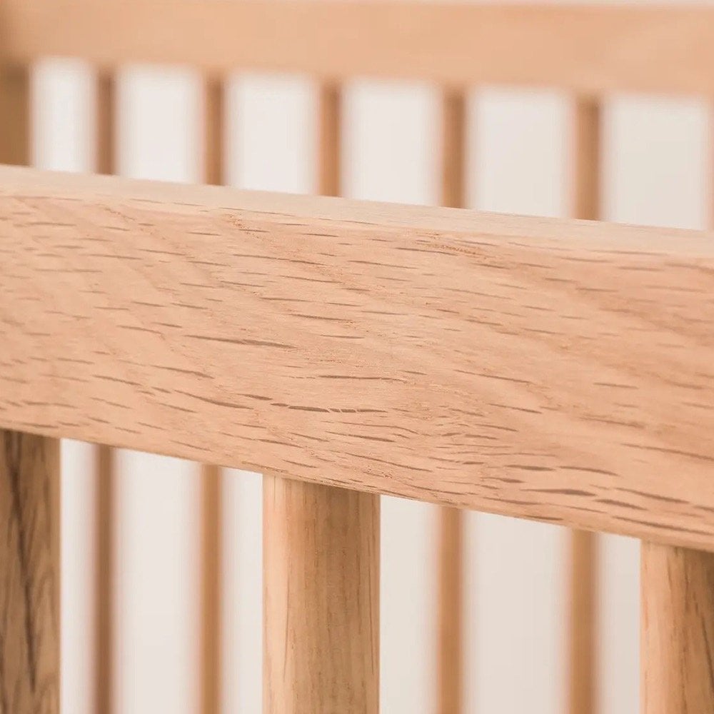LATITUDE EVOLVING SOLID OAK WOOD CRIB COT BED