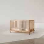 LATITUDE EVOLVING SOLID OAK WOOD CRIB COT + JUNIOR BED EXTENSION SET