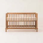 LATITUDE EVOLVING SOLID OAK WOOD CRIB COT + JUNIOR BED EXTENSION SET