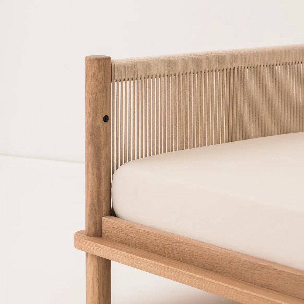 LATITUDE EVOLVING SOLID OAK WOOD CRIB COT + JUNIOR BED EXTENSION SET