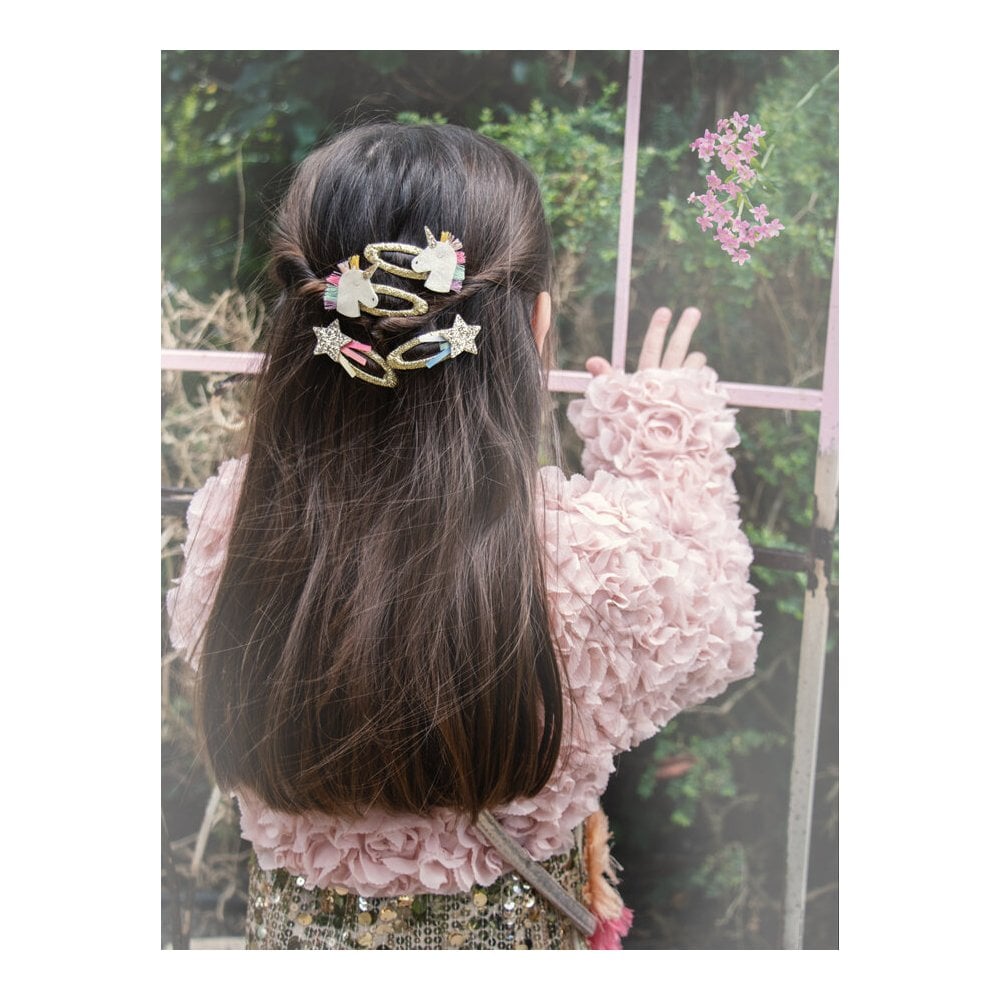 RAINBOW UNICORN HAIR CLIPS