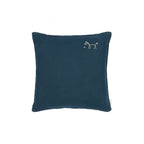 EMBROIDERED SQUARE CUSHION L1N0 WASHED LINEN 45x45cm
