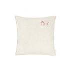 EMBROIDERED SQUARE CUSHION L1N0 WASHED LINEN 45x45cm