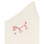 EMBROIDERED SQUARE CUSHION L1N0 WASHED LINEN 45x45cm