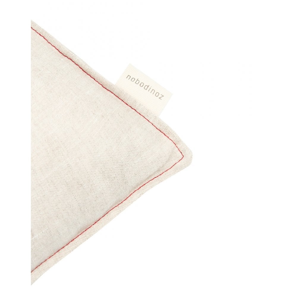 EMBROIDERED RECTANGULAR CUSHION L1N0 WASHED LINEN 50x30cm