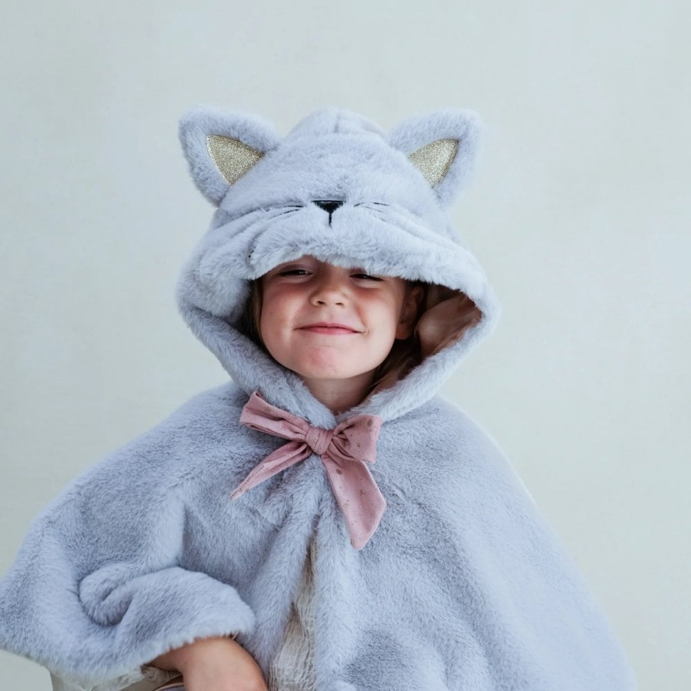 CAT DRESS UP CAPE - GREY