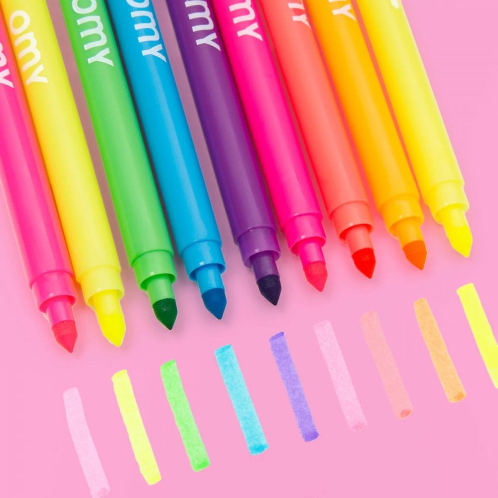 9 NEON FELT PENS