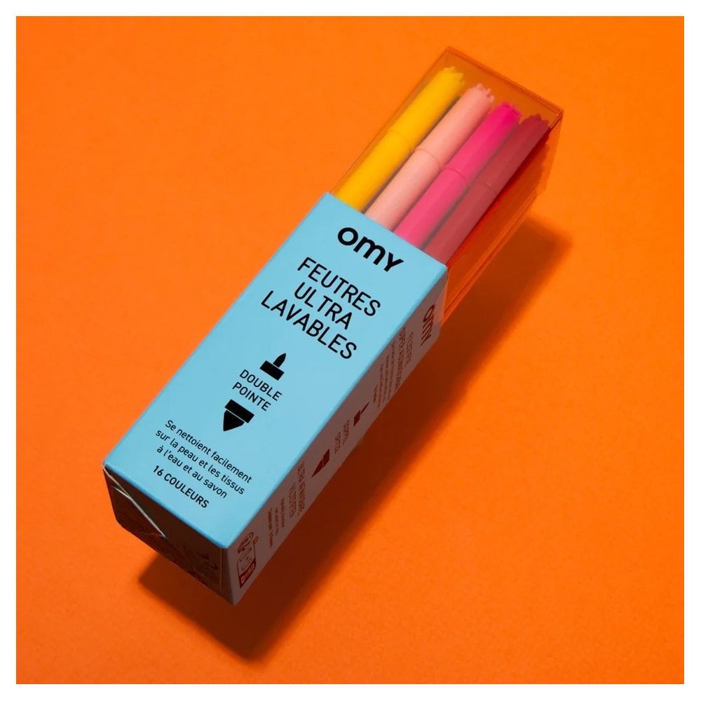 16 WASHABLE FELT PENS