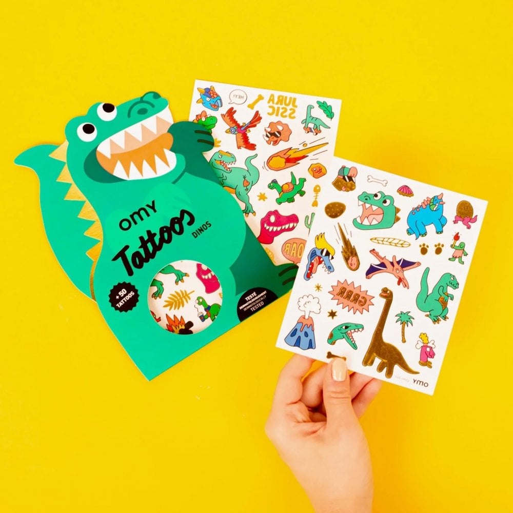 DINO TEMPORARY TATTOOS