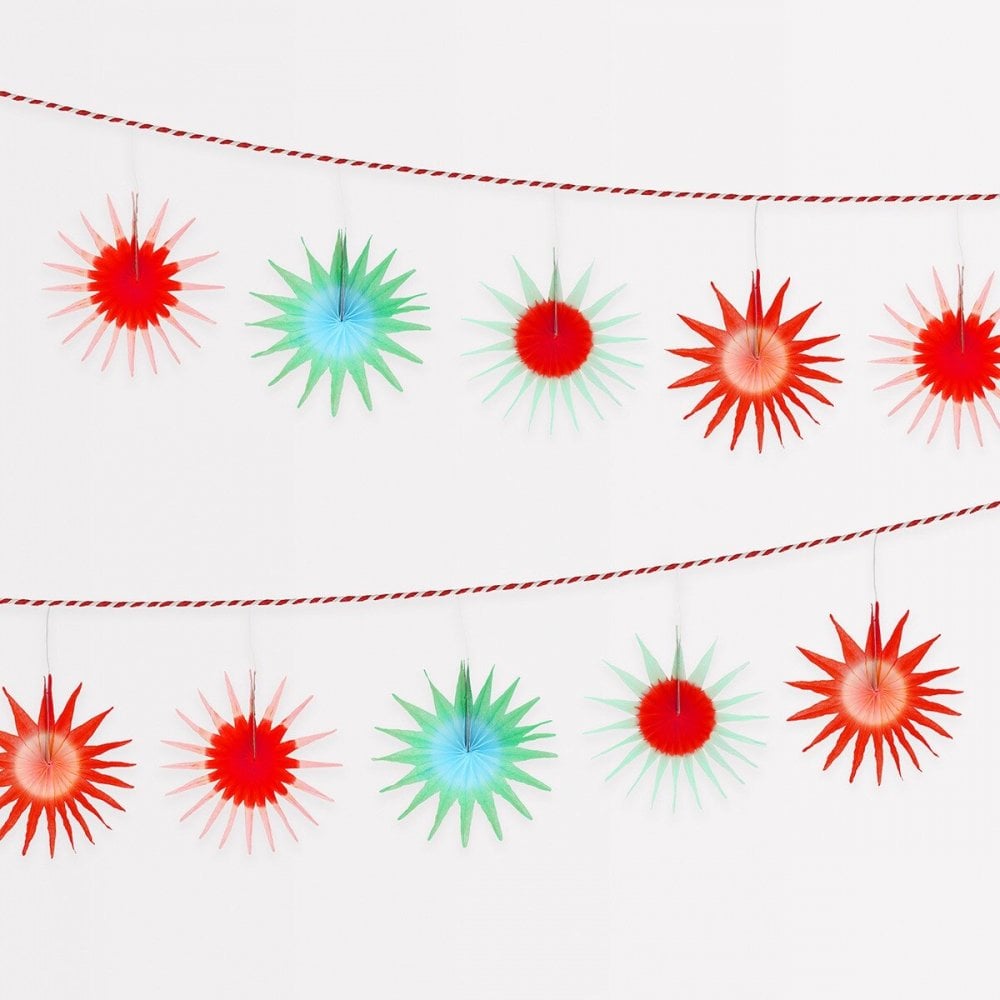 TISSUE PAPER STARBURST GARLAND